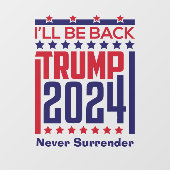 2024年のトランプに戻る ウィンドウサイン (シート)