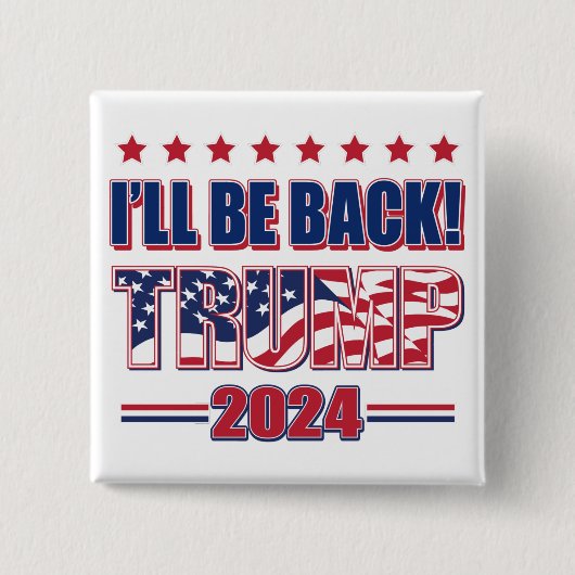 2024年のトランプに戻る 缶バッジ (正面)