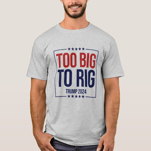 2024年のトランプのキャンペーンで大きすぎる Tシャツ (正面)