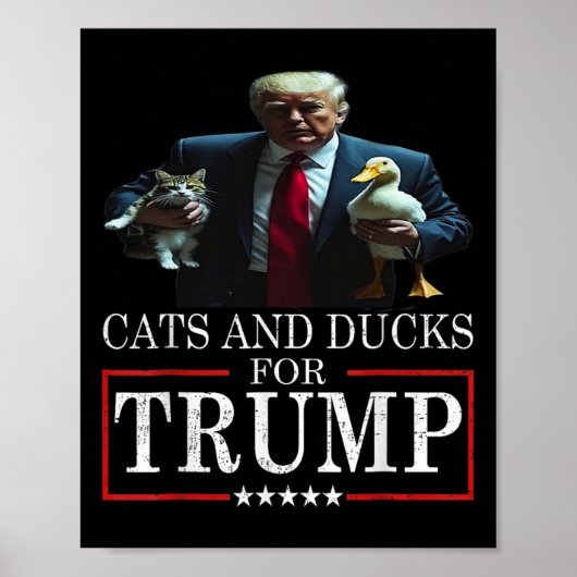 2024年のトランプのネコとアヒル ポスター (正面)