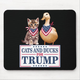 2024年のトランプのネコとアヒル マウスパッド