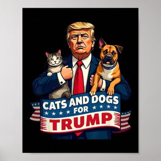 2024年のトランプのネコと犬、のための犬 ポスター (正面)
