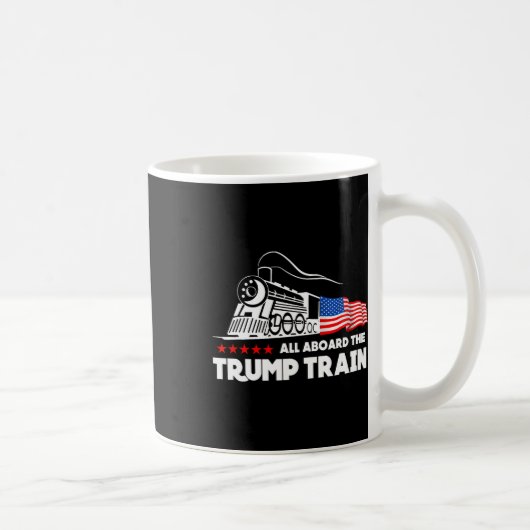 2024年のトランプ列車乗船アメリカ国旗 コーヒーマグカップ (右)