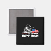 2024年のトランプ列車乗船アメリカ国旗 マグネット (正面/裏面)