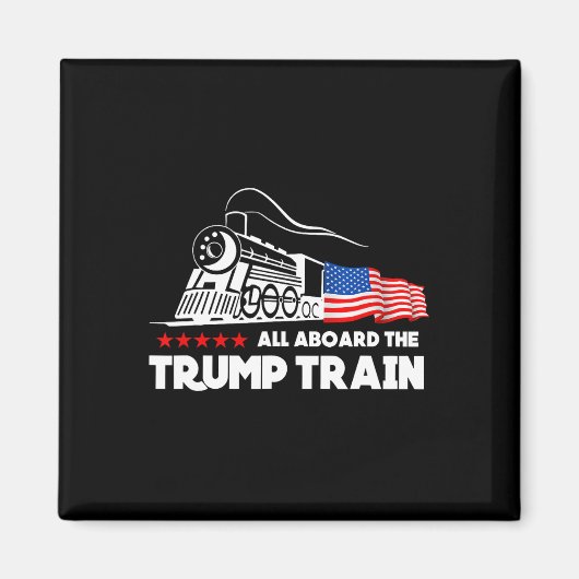 2024年のトランプ列車乗船アメリカ国旗 マグネット (正面)