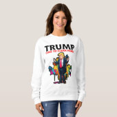 2024年のトランプ大統領、再びアメリカを作素晴らしる スウェットシャツ (正面フル)