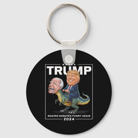 2024年のトランプ恐竜F Joeバイデン氏 キーホルダー (正面)