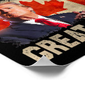 2024年のトランプ素晴らし大統領に再びおもしろいカナダを作る ポスター (角)