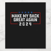 2024年のトランプ素晴らし選挙で私の背中を作る ワインラベル (シングルラベル)