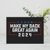 2024年のトランプ素晴らし選挙で私の背中を作る 招待状 (スタンド正面)