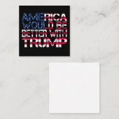 2024年のトランプ選挙でアメリカは勝つだろう スクエア名刺 (正面/裏面)