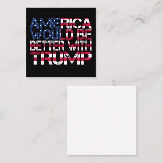 2024年のトランプ選挙でアメリカは勝つだろう スクエア名刺 (正面/裏面)