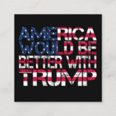 2024年のトランプ選挙でアメリカは勝つだろう スクエア名刺 (正面)