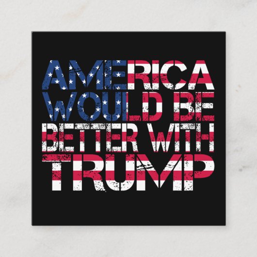 2024年のトランプ選挙でアメリカは勝つだろう スクエア名刺 (正面)