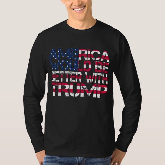 2024年のトランプ選挙でアメリカは勝つだろう Tシャツ (正面)