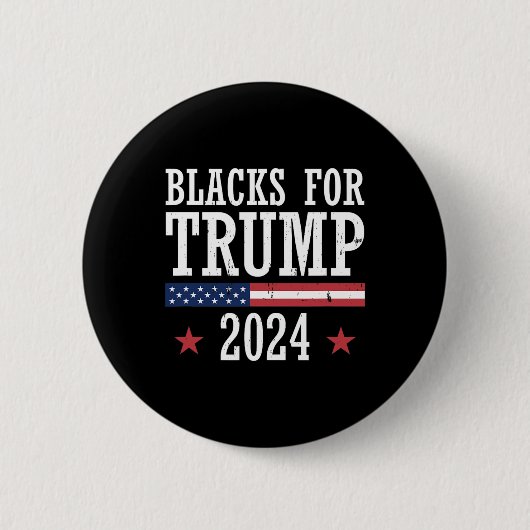 2024年のトランプ選挙大統領のリパブリックの黒人 缶バッジ (正面)