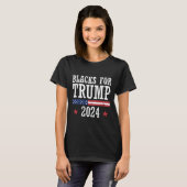 2024年のトランプ選挙大統領のリパブリックの黒人 Tシャツ (正面フル)
