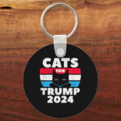 2024年のトランプ選挙戦のネコ キーホルダー (正面)