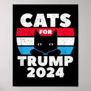 2024年のトランプ選挙戦のネコ ポスター