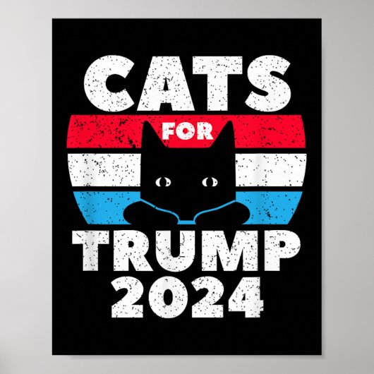2024年のトランプ選挙戦のネコ ポスター (正面)