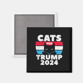 2024年のトランプ選挙戦のネコ マグネット (正面/裏面)