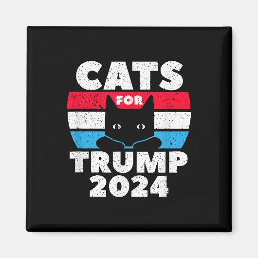 2024年のトランプ選挙戦のネコ マグネット (正面)