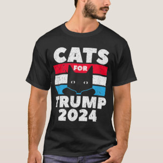 2024年のトランプ選挙戦のネコ Tシャツ