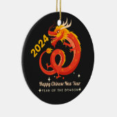 2024年のドラゴンの年 中国のお正月 セラミックオーナメント (右)
