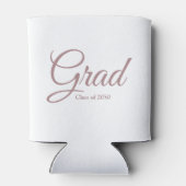 2024年のバラ金ゴールドの白いカスタムスクリプトのグラード 缶クーラー (裏面)