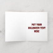 2024年のパンプキンハロウィーン宇宙飛行士 箔グリーティングカード (内側レイダウン)