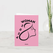 2024年のピンク国際的と黄色の女性の日 サンキューカード (裏面)