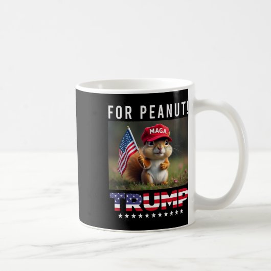 2024年のピーナッツにトランプの投票 コーヒーマグカップ (右)