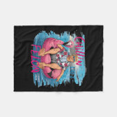 2024年のフェロン夏のトランプ202おもしろい大統領のように フリースブランケット (正面(横))