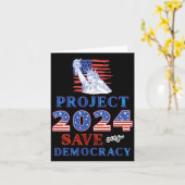 2024年のプロジェ救クト民主主義 カード (黄色い花)