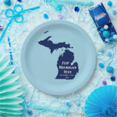 2024年のミシガンブルーの反転 ペーパープレート (パーティー)