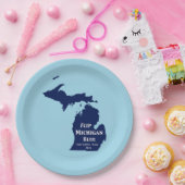 2024年のミシガンブルーの反転 ペーパープレート (パーティー)