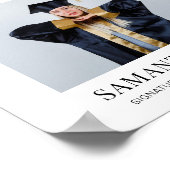 2024年のミニマル卒業パーティー歓迎クラス ポスター (角)