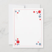 2024年の中国の新年 赤い折り紙のドラゴン ノートカード (裏面)