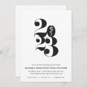 2024年の中学校卒業招待状クラス 招待状 (正面/裏面)