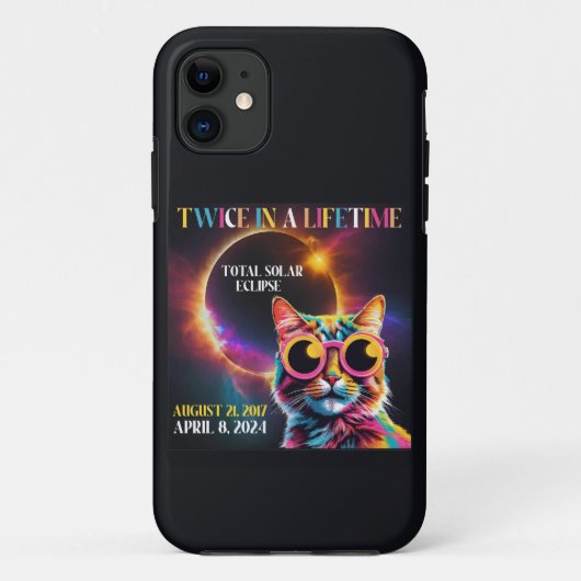 2024年の全日食太陽のの2倍おもしろい Case-Mate iPhoneケース (裏面)