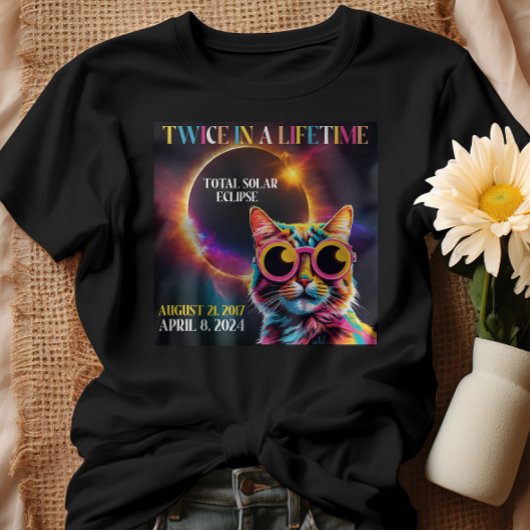 2024年の全日食太陽のの2倍おもしろい Tシャツ