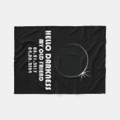 2024年の全日食太陽のの2倍 フリースブランケット (正面(横))