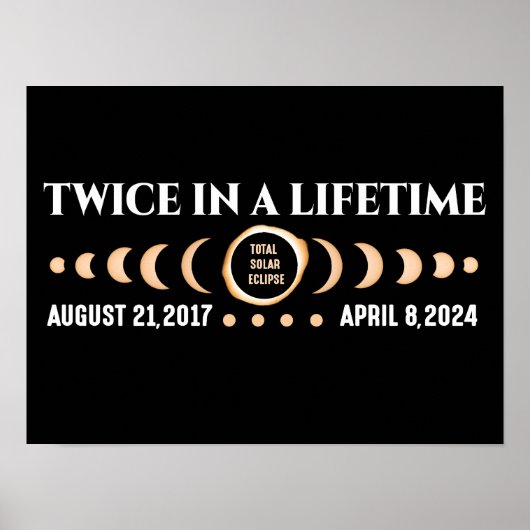 2024年の全日食太陽のの2倍 ポスター (正面)