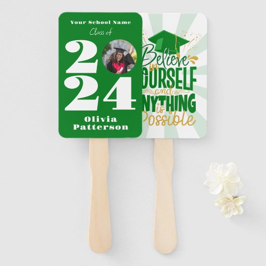 2024年の写真のクラスパーソナライズされた ハンドファン (正面&裏面)