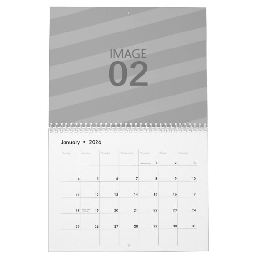 2024年の写真をカスタム作パーソナライズされたる カレンダー (1月 2026)