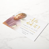 2024年の写真ゴールド・フォイル発表 箔招待状 (回転した状態)