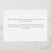 2024年の写真ゴールド・フォイル発表 箔招待状 (裏面)