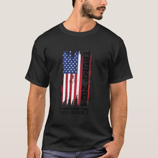 2024年の切り株の選挙運動はセルブロックs大統領から tシャツ (正面)
