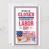 2024年の労働日に合わせて休業する 招待状 (正面)