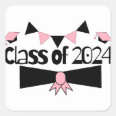 2024年の卒業クラス スクエアシール (正面)